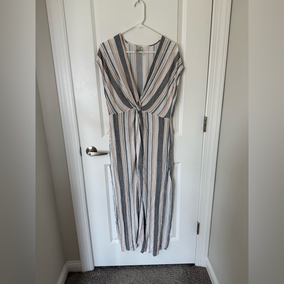 Lulus Coastal Grooves Striped Cover-Up Maxi Dress - Picture 4 of 6